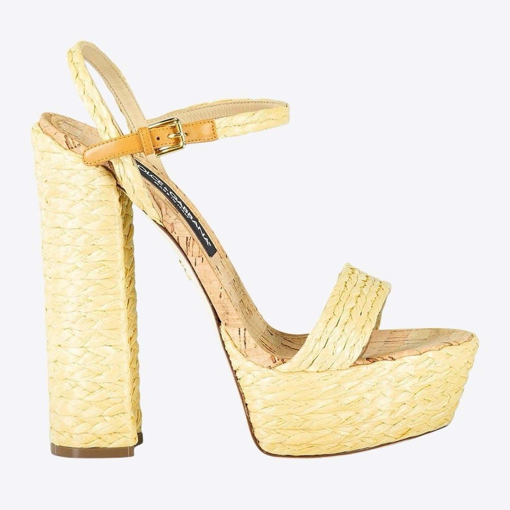 DOLCE & GABBANA
Keira 120 Raffia Platform Sand - Picture 16 of 16